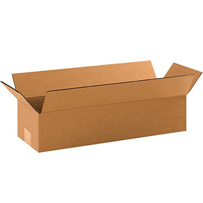 PARTNERS BRAND 19 x 6 x 4 Corrugated Cardboard Boxes, Long 19"L x 6"W x 4"H, Pack of 25 | Shipping, Packaging, Moving, Storage Box for Home or Business, Strong Wholesale Bulk Boxes