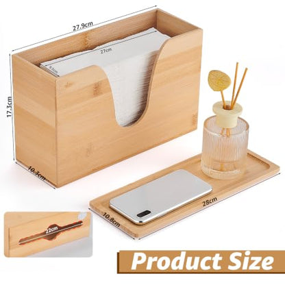 Pollock Paper Towel Dispenser with Lid,Wall Mount or Countertop - color: Blk-5857u-wood
