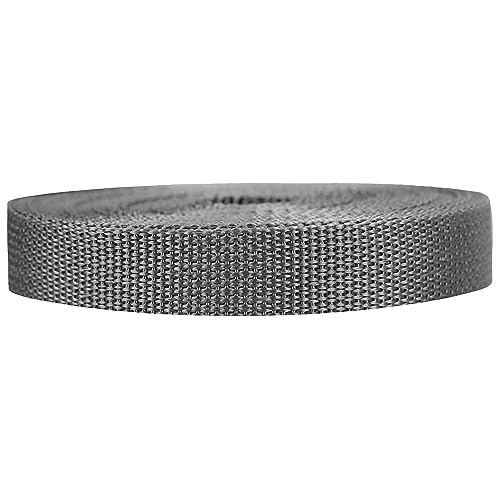 Strapworks Lightweight Polypropylene Webbing - Poly Strapping for Outdoor DIY Gear Repair, Pet Collars, Crafts – 3/4 Inch by 10, 25, or 50 Yards, Over 20 Colors - color: Charcoal, size: 3/4" x 50 yard