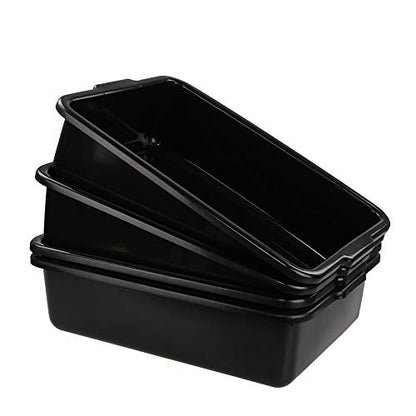 24 Liters Commercial Bus Tubs, Large Plastic Dish Bin Set of 4 - size: 24 L