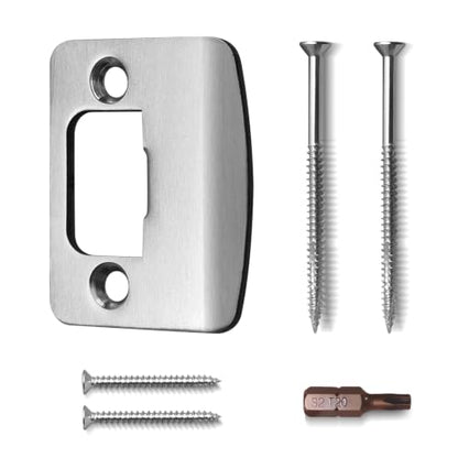 Standard Door Strike Plate Ultra Heavy-Duty Version, 2-1/4" x 1-3/4" - color: Satin Nickel