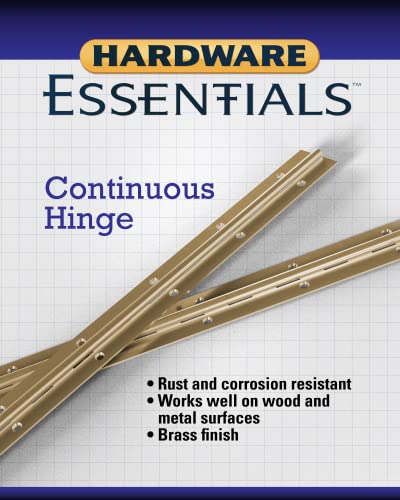 Hardware Essentials 851973 Continuous Pin 12" x 1-1/2" Brass - color: Brass Finish, size: 12" x 1-1/2"