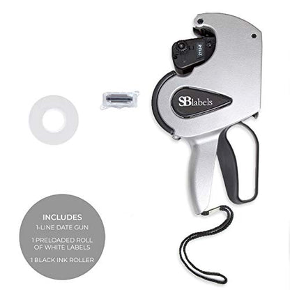 SBLabeler Date Gun/One Line Date Gun and Labels/Pre-Loaded Roll of White Labels and Instruction Sheet - size: Basic Set, style: 1-Line