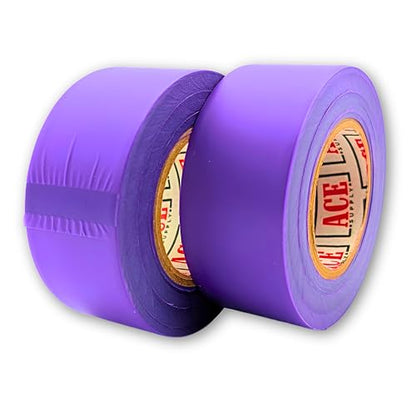 ACE Supply Purple Flagging Tape - 2 Pack - 1-3/16 Inch Width, 150 Ft Length, 2 Mil - Non-Adhesive Survey Tape - Tree Marking Ribbon, Surveyors Ribbon - color: Purple, size: 2 Pack