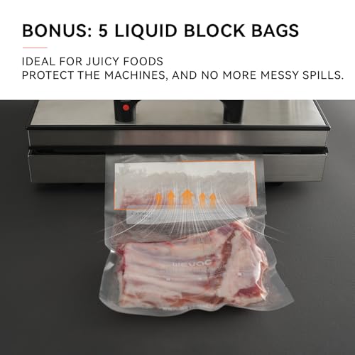 Wevac Vacuum Sealer Bags 6x10" 200 Pint for Food Saver, Suction Channel - size: 6"x10" 200 Count