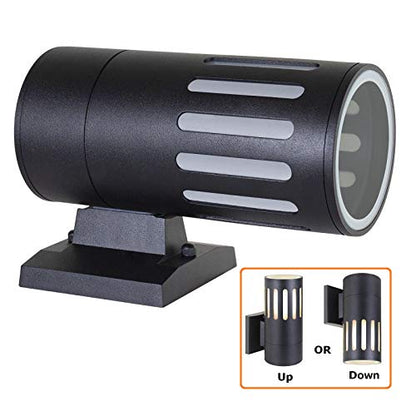 Outdoor Wall Sconce, Waterproof Exterior Lighting Fixture - color: Cylinder (Black B)