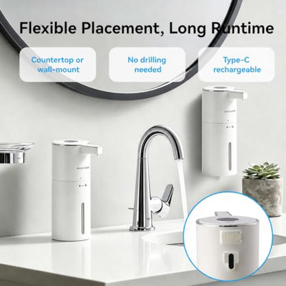 Touchless Automatic Electric Foaming Soap Dispenser - color: White, size: Foam