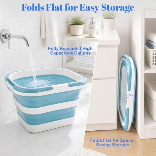 Window Cleaning Kit with Bucket, Squeegee and Scrubber for Home, Outdoor