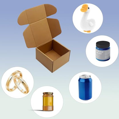 5x5x3 inch Shipping Boxes Pack of 25, Brown Corrugated Cardboard Mailer Box - size: 5x5x3 -25 Pack