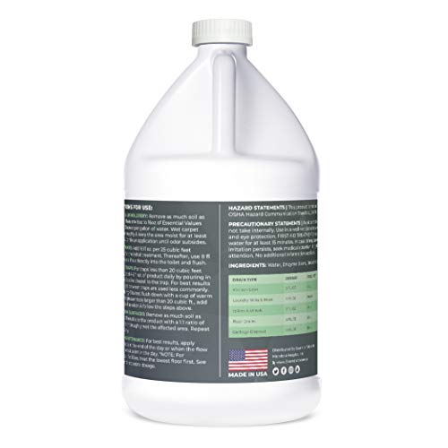Enzyme Cleaner (1 Gallon / 128 Fl OZ), Drain Cleaner, Made in USA – Multi-Purpose Solution- Stop Odors in its Tracks | Odor Eliminator, Stain Remover, General Cleaning – for Residential & Commercial