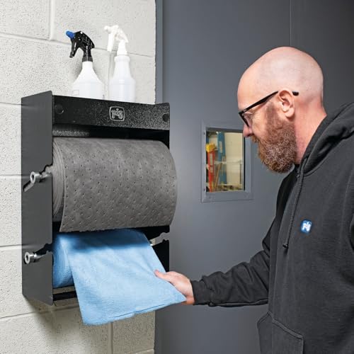 PIG ShopReady Microfiber Wipers| Durable Low-Lint Microfiber Rags | 50 per Roll | 12" W x 12" L | Blue | PM50821-BL - color: Blue