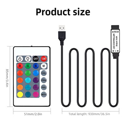 RGBZONE 5V USB RGB LED Controller, IR Wireless Remote Control - style: 4PIN-IR