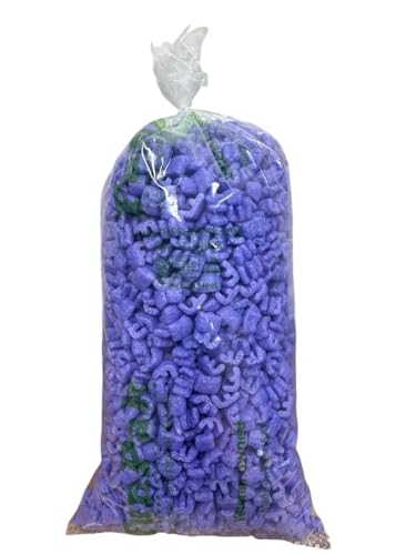 FunPak Plant Based Biodegradable Packing Peanuts 1.5 cu ft Bag Compostable (Purple F) - color: Purple F