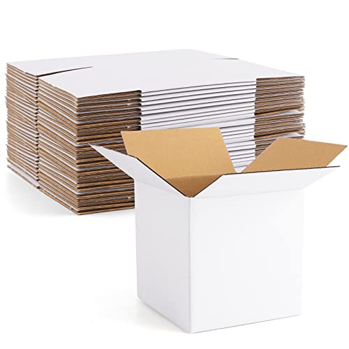 Eupako 6x6x6 Cardboard Box Mailers 30 Pack White Cube Corrugated Small Shipping Boxes for Packaging Small Business, Mailing - color: White, size: 6x6x6 Inches (30 Pack)