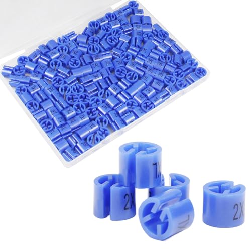 150Pcs Clothes Hanger Size Color-Coding Garment Size Markers - color: Blue-2xl