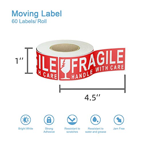 960 Count Moving Labels 14 Different Living Spaces with Fragile Stickers and Blank White Label Home Moving Color Coding Labels Moving Sticker for Storaging Packing Moving (16Rolls, 60/Roll) - color: Moving