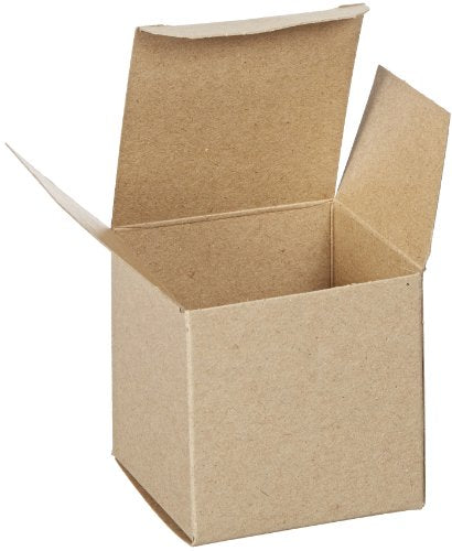 Aviditi Kraft Brown Folding Gift Boxes, 3" x 3" x 3", Pack of 250, Easy to Assemble Reverse Tuck Carton, for Small Gifts or Parts - color: Kraft