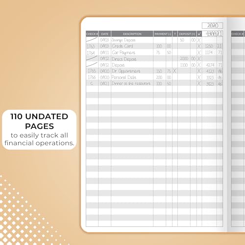 Clever Fox Check Register Book, Checkbook Ledger, 5.8x8.3 Yellow - color: Yellow, size: A5 (5.8'' x 8.3'')