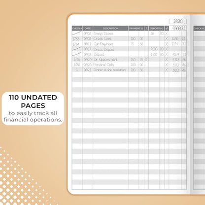Clever Fox Check Register Book, Checkbook Ledger, 5.8x8.3 Yellow - color: Yellow, size: A5 (5.8'' x 8.3'')