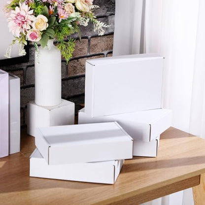 Qilery 200 Pcs 7.09 x 5.12 x 1.97 Inches Mailing Boxes White Mailer Boxes - size: 7.09 x 5.12 x 1.97 Inches