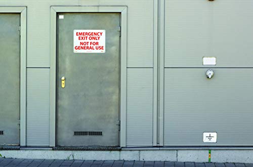 NMC M45RB EMERGENCY EXIT ONLY NOT FOR GENERAL USE Sign - style: Plastic