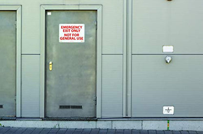 NMC M45RB EMERGENCY EXIT ONLY NOT FOR GENERAL USE Sign - style: Plastic