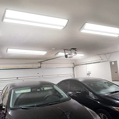 AntLux 72W 4FT LED Wraparound Office Light, Ultra Slim LED Garage Shop Lights Flush Mount, 8000 Lumens, 4000K, No Glare, 4 Foot Wrap Puff Ceiling Lighting Fixture, Fluorescent Tube Replacement, 4 Pack