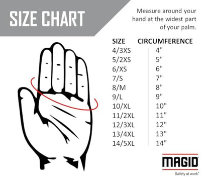 MAGID Griffin Gear ANSI A4 Sandy Nitrile Coated Work Gloves - color: Polyurethane Coating, size: 6/XS, style: 1 Pair
