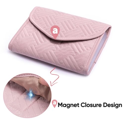 Money Organizer for Cash,7x5 Receipt Organizer for Business w/12 Pockets - color: Pink, size: 7 x 5"