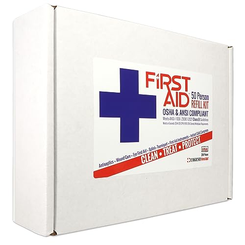 OSHA & ANSI 2021 Class B Refill Kit, 50 Person, 208 Pieces-First Aid Refill - size: Kit