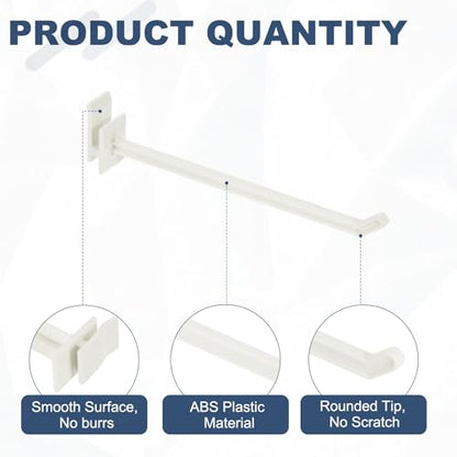 uxcell 20pcs Slat Wall Panel Hooks 5.5" Plastic Slat Wall Accessories Hooks - size: 5.5 Inch