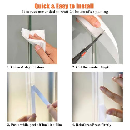 Dstorelhp Silicone Weather Stripping Door Seal, 35MM x 32.8FT, Transparent - size: 35 mm x 10 m