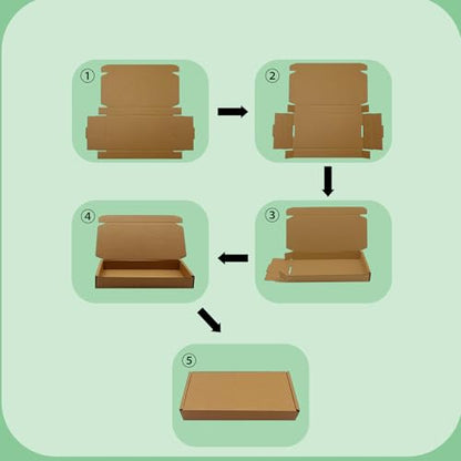 7x7x1 inch Small Shipping Boxes 50 Pack, Brown Corrugated Cardboard Mailers - size: 7x7x1 inch