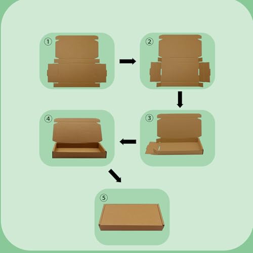 5x4x1 inch Small Shipping Boxes 50 Pack, Brown Corrugated Cardboard Mailers - size: 5x4x1 inch