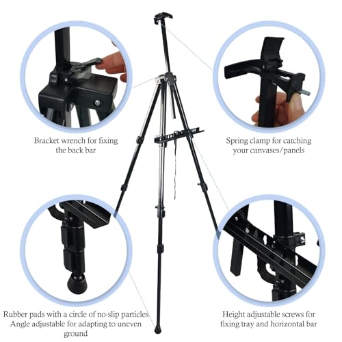 NS JYMB Easel Stand for Sign and Painting, 17-66 Inch, Black 2 Pack - style: 66Black 2pack