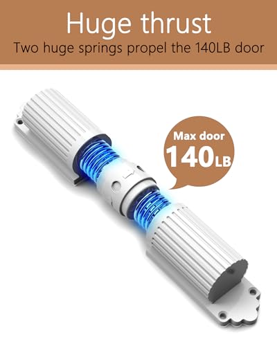 2 Pack White Adjustable Door Closers, to Convert Hinged Doors to Self Closing Doors.Up to 140LB can be Pushed - color: 2 Pack white