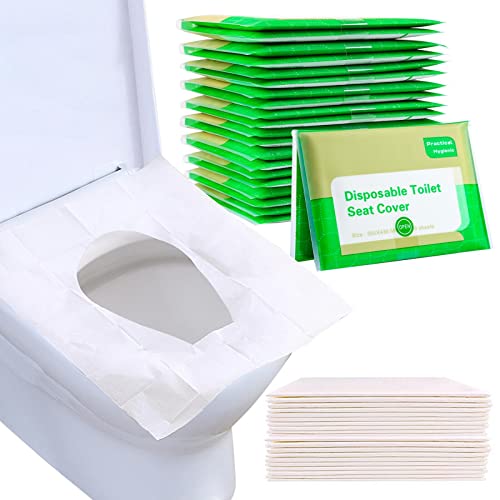 YGDZ Toilet Seat Covers Disposable, 110pcs Flushable Travel Disposable Toilet Seat Covers for Adults Kids Potty Training, Travel Essential Accessories for Airplane, Road Trips, Camping - size: A-Normal Size