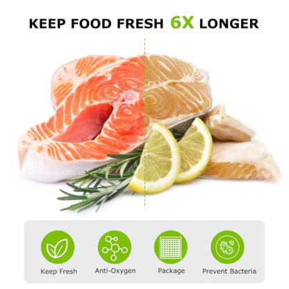 Bonsenkitchen Precut Vacuum Bags 120 Quart 8" x 12" - size: 8" x 12" 120pcs