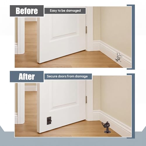 Yaocom 2 Pack Floor Mounted Door Stops, 3.5 Inch, Oil Rubbed Bronze - color: Oil Rubbed Bronze