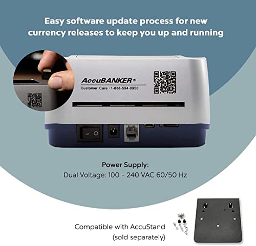 AccuBANKER D470 Quadscan Counterfeit Detector, Battery Bundle - style: Battery Bundle