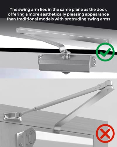 Adjustable Concealed Door Closer, Automatic Hydraulic Soft Close