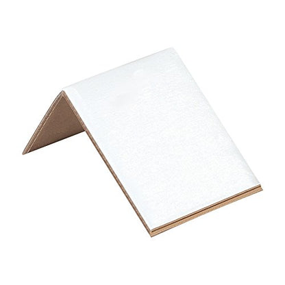 BOX USA Fibreboard Medium Duty Strapping Protectors, 2" x 2" x 3", Thickness .160", White, Use to Prevent Strapping from Damaging Edges of Shipments During Packaging and Shipping, Case of 1000