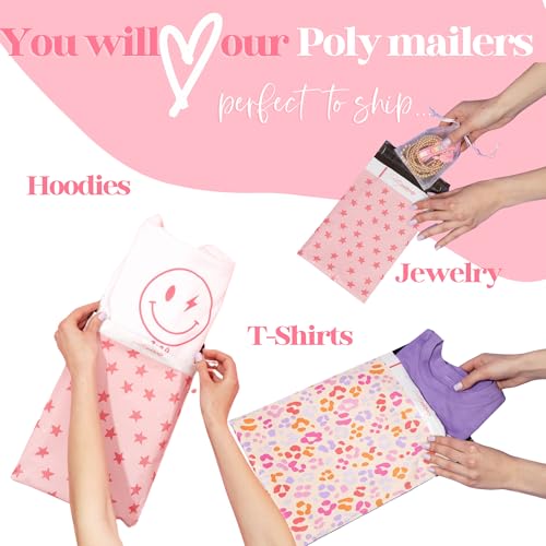 Pretty Package Store Poly Mailers 6x9, Blue Bows, 100 Pack - color: Blue Bows, size: 6x9