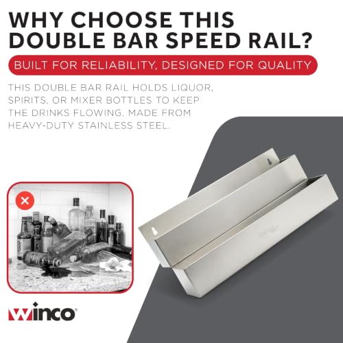 Winco Double Speed Rail, 22-Inch, Stainless Steel - size: 22", style: Double
