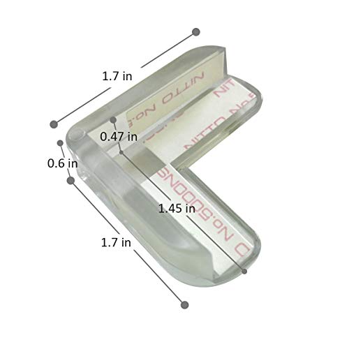 LOMILY Clear Corner Guards(12 Pack),Table Corner Protectors,Clear Edge Safety Bumpers,High Resistant Adhesive Gel,Corner Protector for Baby,Kids,Furniture,Cabinet,Glass,Coffee Table,ect.