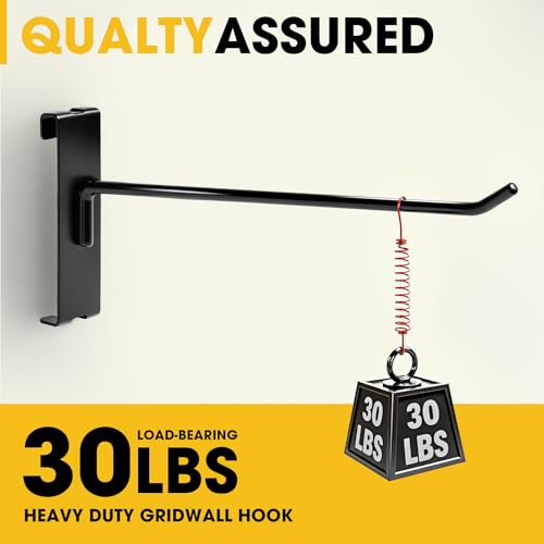 Gridwall Hooks 4 Inch, 60 Pack Metal Display Hooks for Grid Wall - size: 2 inch