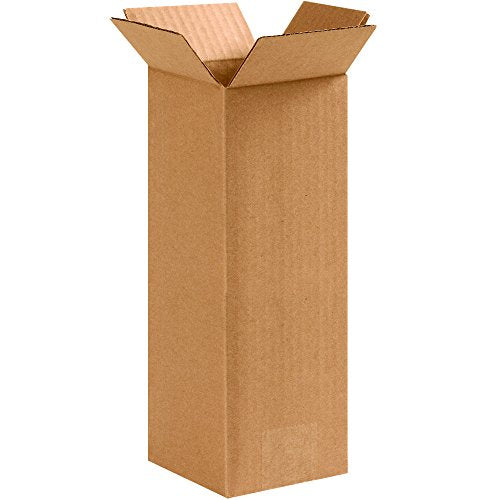 PARTNERS BRAND 4x4x10 Tall Corrugated Boxes, Tall, 4L x 4W x 10H, Pack of 25 | Shipping, Packaging, Moving, Storage Box for Home or Business, Strong Wholesale Bulk Boxes