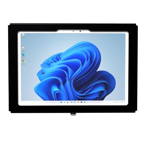 Locking Anti-Theft Metal Case for MS Surface Pro 13" 2021 2022 2024 2025 2026 Support 75/100 VESA Wall Mount (Surface Pro 8/9/10/11/12, Black) - color: Black, size: Surface Pro 13" 8/9/10/11/12