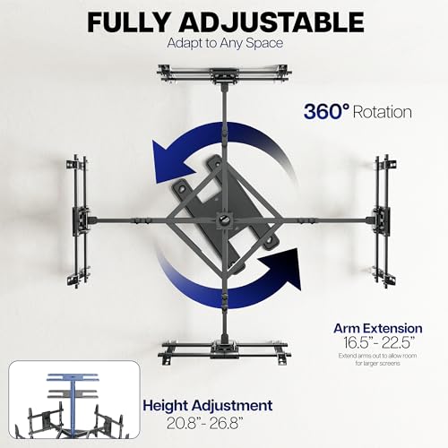 VIVO Quad TV Ceiling Mount for 32 to 50 inch Screens, MOUNT-VC450 - size: Quad Mount