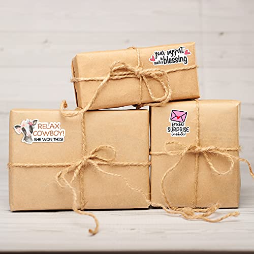 Wailozco Funny She Won This Stickers,Relax Cowboy She Won This Packaging Sticker for Mailing Envelopes Small Business Shipping Package 500 Labels Per Roll - color: Relax Cowboy